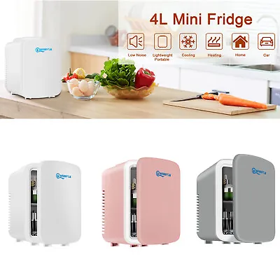 Portable Mini Car Fridge 4L Dual Function Cooler Warmer Food Drinks Home Camping • £29.99