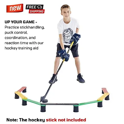 Hockey Stickhandling Training Aid Equipment Improving Puck Control Reaction Time • $163.37