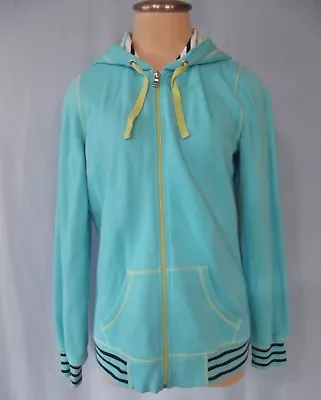 Hooded Front Zip Blue Striped Cotton Jacket Made For Life Size S ( 4 - 6 ) • $4.50