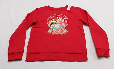 Jumping Beans Disney Girl's Be Magical Long Sleeve Fleece Crew EJ1 Red Size 8 • $12.34