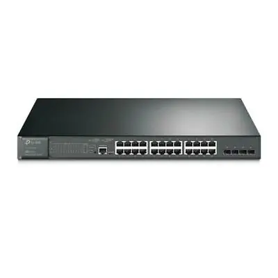 TP-LINK JetStream 24-Port PoE+ Gigabit Managed Switch - Black (TL-SG3428MP) • £399.99