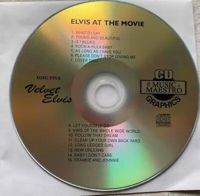 Elvis Presley Karaoke Cdg Elvis At The Movie Vol 5 Music Songs Collection ! • $11.91