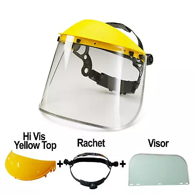 Full Face Shield Face Protection Cover Visor Helmet Anti Splash Welding Grinding • £5.99