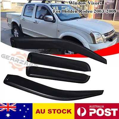 Window Visors Weathershields Weather Shields For Holden Rodeo Dual Cab 2003-2008 • $44.39