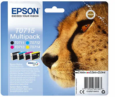 £37.99 • Buy Original Epson T0711 T0712 T0713 T0714 Ink Cartridges *SELECT YOUR MODEL*
