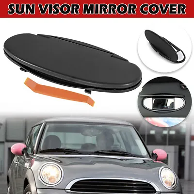 Black Sun Visor Vanity Mirror Cover For Mini R55 R56 R60 2007 2008 2009 2010-14 • $18.99