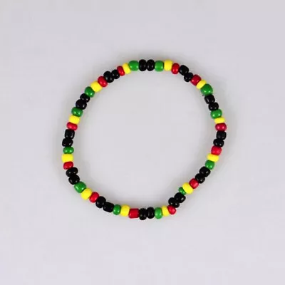 2pc Seed Bead Marley Rasta Reggae Punk Hiphop Stretch Unisex Bracelet US SHIPPER • $8.99