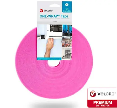 PINK Velcro® Brand ONE WRAP® 10mm Double Sided Strapping Cable Tie Alternative • £4.99