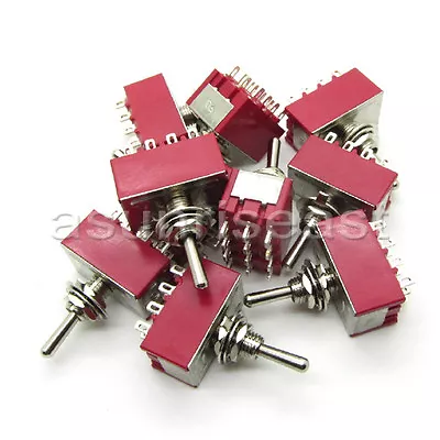 50×Mini Toggle Switch 4PDT 2 Position ON-ON 12-PIN 250V 2A 120V 5A Wholesale • $69.50