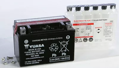Yuasa Fresh Pack AGM Battery YTX9-BS Kawasaki KLR650 22-23 • $110.95