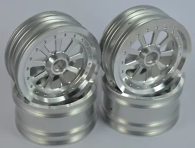 Vintage 2.2“Aluminum Wheels 9 Spokes Silver For Team Associated RC10 World's Car • $143.32