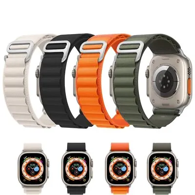$8.99 • Buy AUNylon Alpine Loop Watch Band Strap For Apple Watch Ultra 8 7 6 SE 5 41 45 49mm