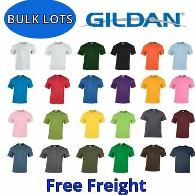 Gildan Cotton T-Shirts Bulk Lots S-XL Wholesale Tee Shirts Choose Colors 5000 • $29.99