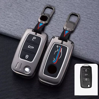 Zinc Alloy Remote Start Car Key Fob Cover Case Holder For VW Jetta Passat Golf  • $30.35