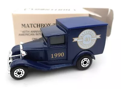 Matchbox Superfast MB38 Ford A Van MB Toys USA Toy Fair 1990 Blue. Promotional • $14.90