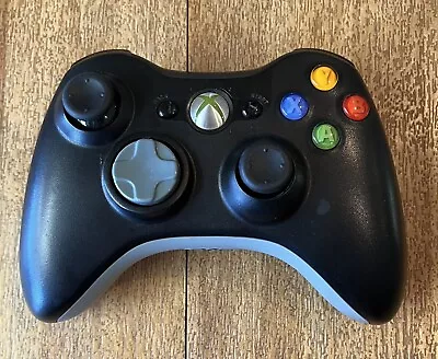 GENUINE XBOX 360 Wireless Controller Black Colour Tested & Working FREE POSTAGE • $29