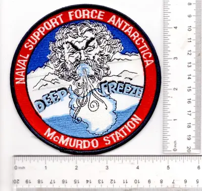 U.S. Naval  Support Force Antarctica Deep Freeze Mc Murdo Station Patch • $24.98