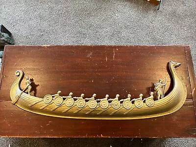 Viking Longship Syroco Wall Hanging Dragon Ship Raider Boat Mid Century Vintage • $48