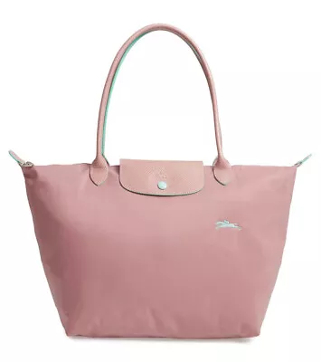 NWT LONGCHAMP Le Pliage Large Club Nylon Shoulder Tote Antique PINK AUTHENTIC • $169.90