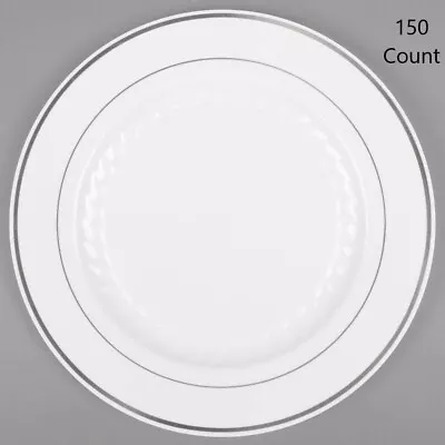 WNA MP75WSLVR Masterpiece Plate 7.5  White With Silver Printed (Pack Of 150) • $90.24