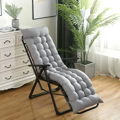 Garden Sun Lounger Replacement Cushion Outdoor Chair Seat Recliner Cotton Pad UK • £11.95