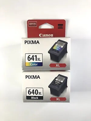 $46.95 • Buy Canon 640XL & 641XL Ink Genuine Black & Colour Printer Inks Pixma Combo & Single