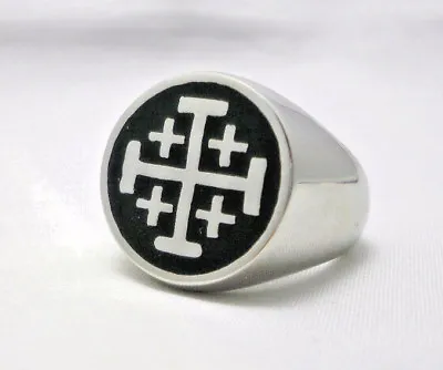 Jerusalem Cross Ring Crusaders Cross Five Wounds Of Christ Ring • $18.95