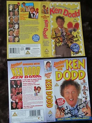 Ken Dodd Hand Signed VHS Covers X2 DEDICATED TO PAUL • £24.99