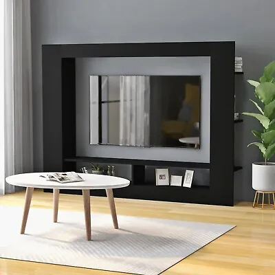 £94.80 • Buy Black Wall TV Cabinet Media Unit Modern Lounge Stand Storage Display Console NEW