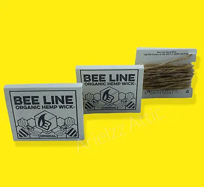 $6.79 • Buy Bee Line (3 Packs) Organic Hemp Wick  World's #1 Rated! 