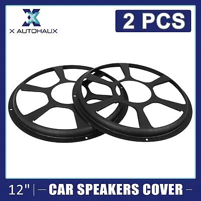 2pcs 12 Inch  Car Audio Speaker Hollow Mesh Sub Woofer Subwoofer Grill Cover • £14.09