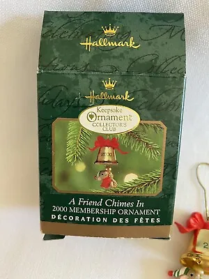 A Friend Chimes In Hallmark Keepsake Miniature 2 Ornaments 2000 Christmas • $5.49