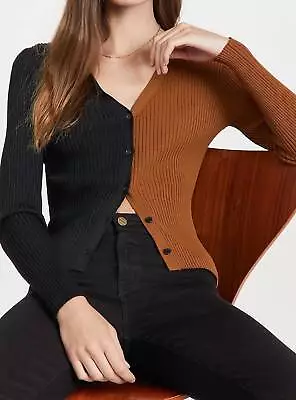Staud Cargo Ribbed Knit Cardigan For Women - Size XL • $115