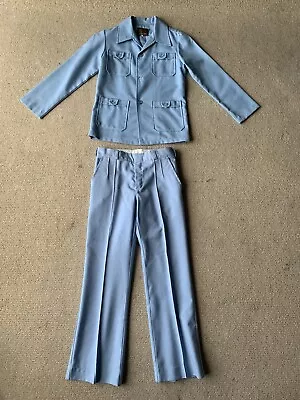 Amazing Vintage Boys/Childs Pale Blue SAFARI SUIT: Sz 10 Styled By Jedsons • $90