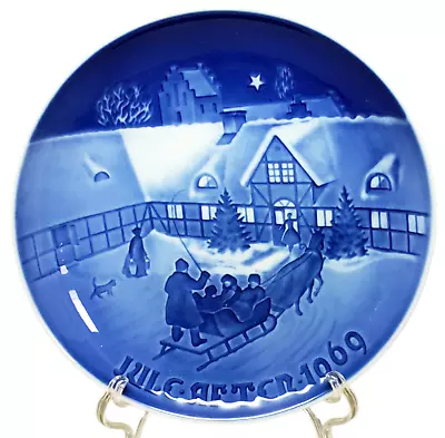 B&G Bing & Grondahl - Christmas Plate 1969 - Arrival Of Guests - Denmark - B • $7.99