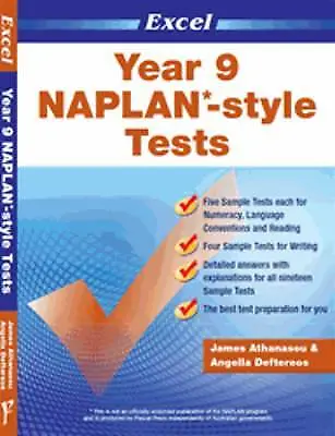 YEAR 9 NAPLAN-STYLE TESTS By Athansou Deftereos BRAND NEW On Hand IN AUS/ • $22.25
