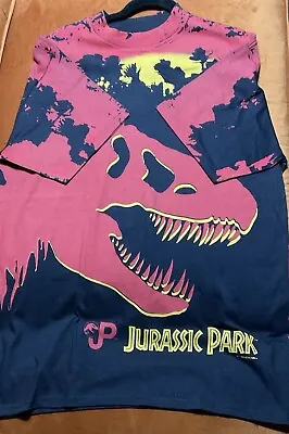 Jurassic Park Vintage T-Shirt 1993 Dinosaur T Rex Movie Promo Size XL NICE • $199