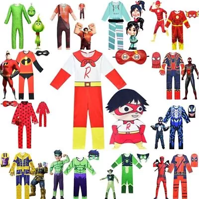 UK Kids Boys Girls Halloween Party Cosplay Costume Jumpsuit Playsuit Fancy Dress • £12.99