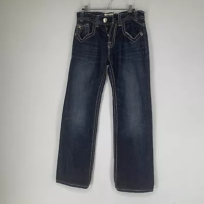 MEK Denim Men Jeans 29 Blue Denim St Petersburg Bootcut Cotton Dark Wash • $39.99