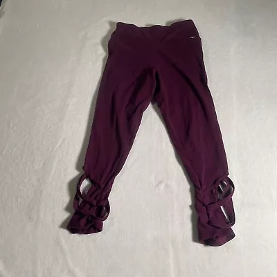 Pink Victorias Secret Yoga Pants Legging Red Stretch Workout Tapered Ankle 28x24 • $9.74