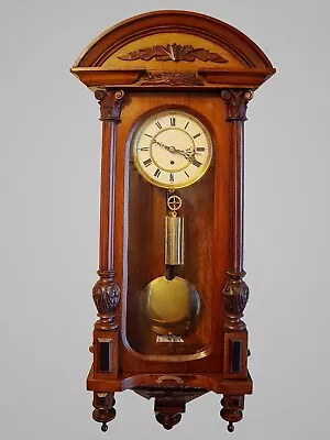 Vienna Regulator Midsize Antique Wall Clock One Weight • $750