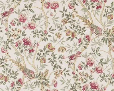 £102.99 • Buy SANDERSON CURTAIN FABRIC DESIGN Abbeville 3.6 METRES ROSE AND CALICO LINEN BLEND