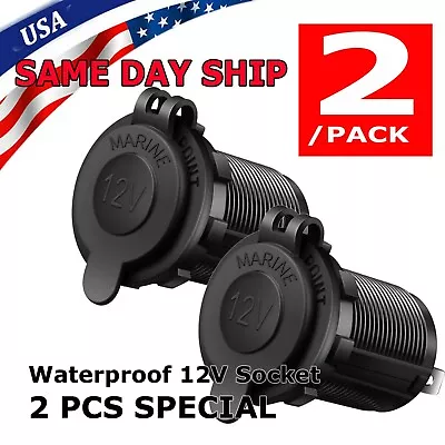 2pcs 12V Cigarette Lighter Socket Power Outlet Receptacle Plug Or Car Marine ATV • $7.75