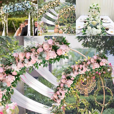 £38.95 • Buy Artificial Wedding Arch Rose Flower Row Top Table Backdrop Arrangement DIY Decor