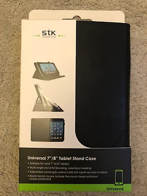 STK 7”-8  Universal Tablet Stand Case (IPAD ANDROID) Black Padded • £3