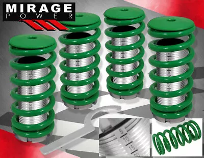 For 88-91 Honda Civic CRX Si Hatch JDM Green Spring Adj. Coilover Scaled Sleeves • $37.99