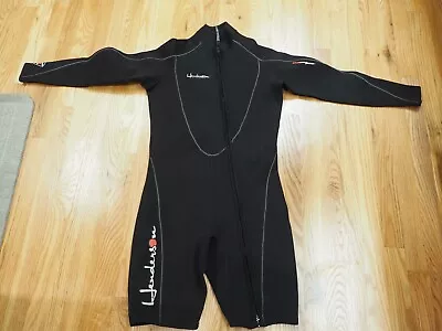 Henderson Wetsuit Men's Large 3mm Front Zip Shorty Long Sleeve Black Thermoprene • $59.99