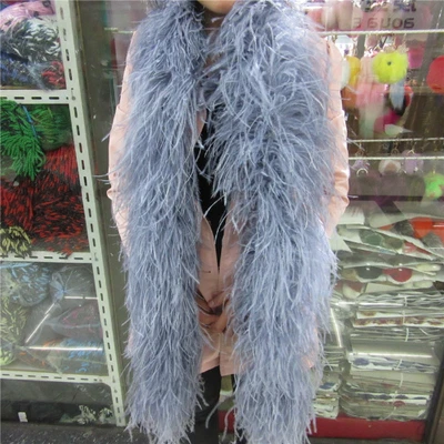 £137.52 • Buy Gray Ostrich Feather Trims Skirt Party Fluffy Ostrich Feathers Crafts DIY Decor