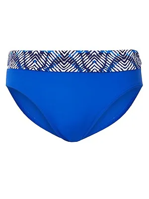 £7.99 • Buy M&S Blue Roll Top Bikini Bottoms UK 12