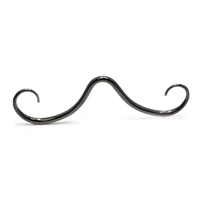 14G 16G Surgical Steel PVD Black Mustache Septum Nose Ring Funny Septum Piercing • $18.86